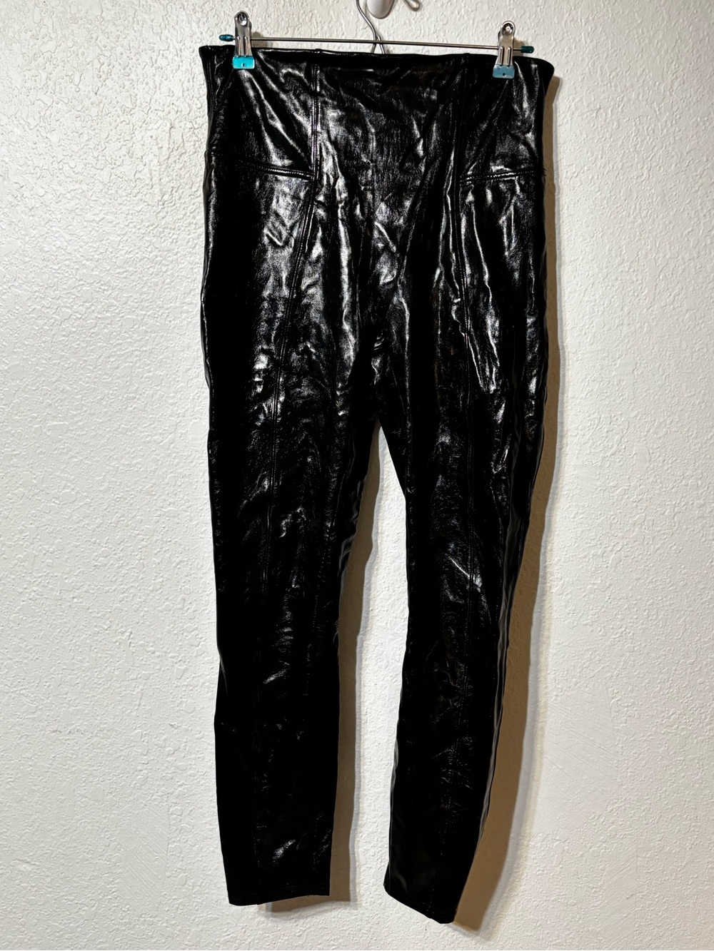 SPANX Faux Patent Leather Leggings Large